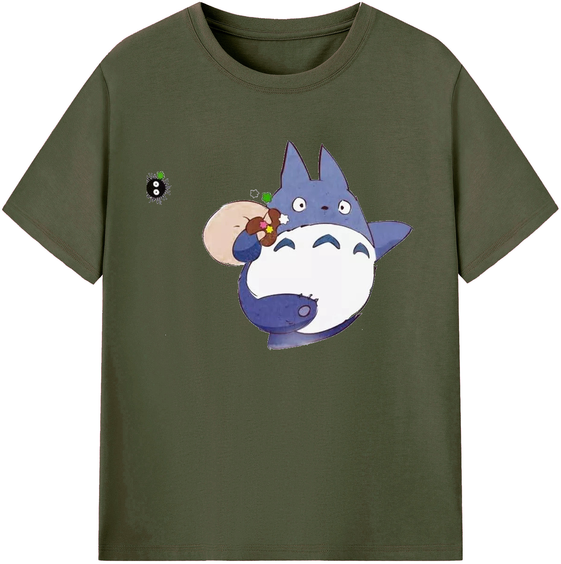 （画像用） となりのトトロ 草壁メイ 草壁サツキ My Neighbor Totoro Satsuki Kusakabe Mei Kusakabe 綿100％ メンズ半袖Tシャツ｜肌触りやわらか＆通気性